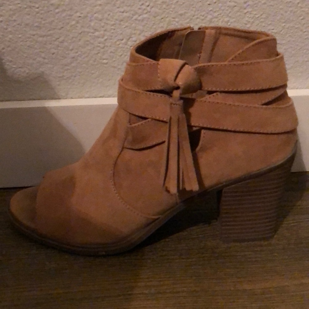 Tan booties